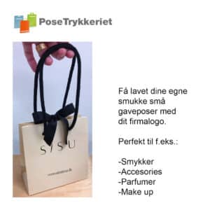 Gaveposer med silkebånd og håndtag. Posetrykkeriet.dk