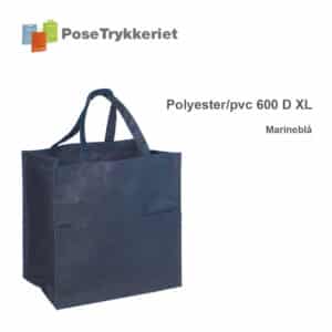 Revisor poser polyester 600 D XL. Marineblå. PoseTrykkeriet.dk