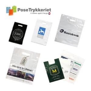 Plastikposer med logotryk. PoseTrykkeriet.dk