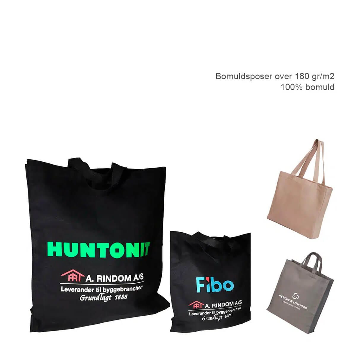 Kraftige bomuldsnet med logotryk. Posetrykkeriet.dk Kraftige bomuldsnet med logotryk. Posetrykkeriet.dk