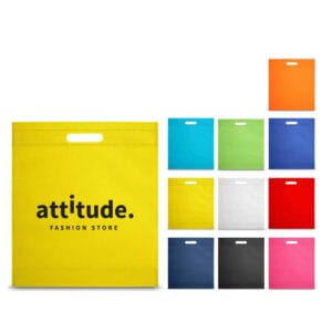 Nonwoven poser med udstansede hanke. Posetrykkeriet.dk