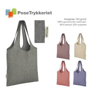 Poser i genanvendte materialer. 150 gr.m2. PoseTrykkeriet.dk