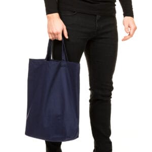 Poser I Organisk Materiale Med Logotryk Nr. 74 Posetrykkeriet