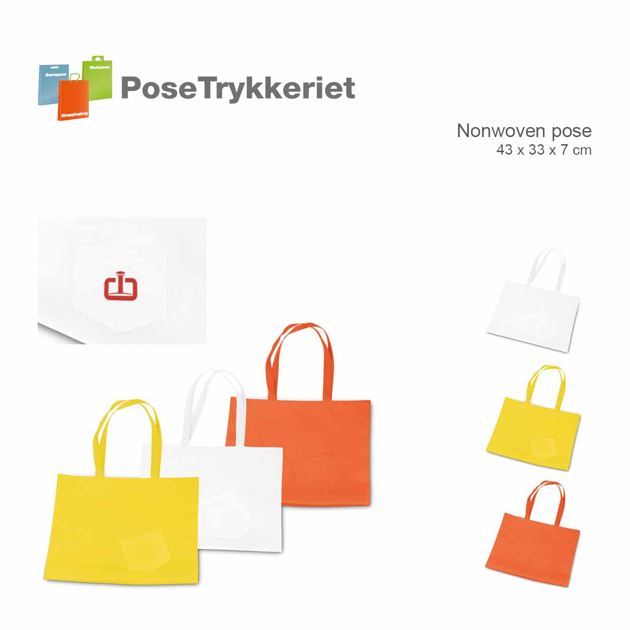 Nonwoven pose med logotryk