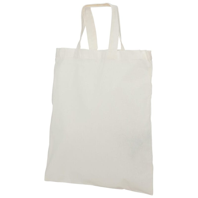Totebags Med Korte Hanke Og Logotryk Nr. 84 Posetrykkeriet