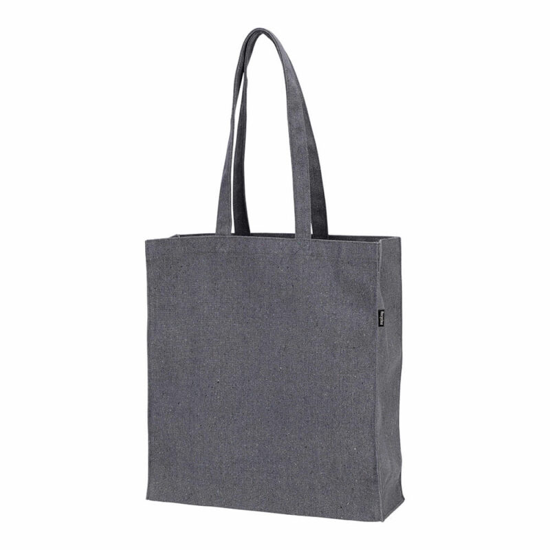 En mulepose i recycled stof med logo