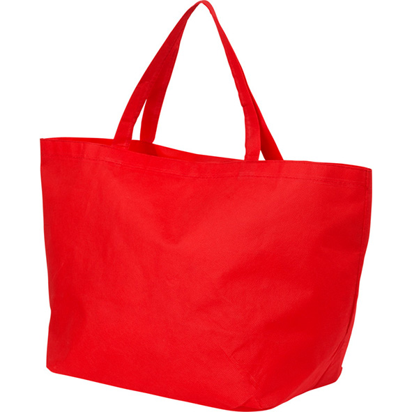 Rød bred shopper til indkøb
