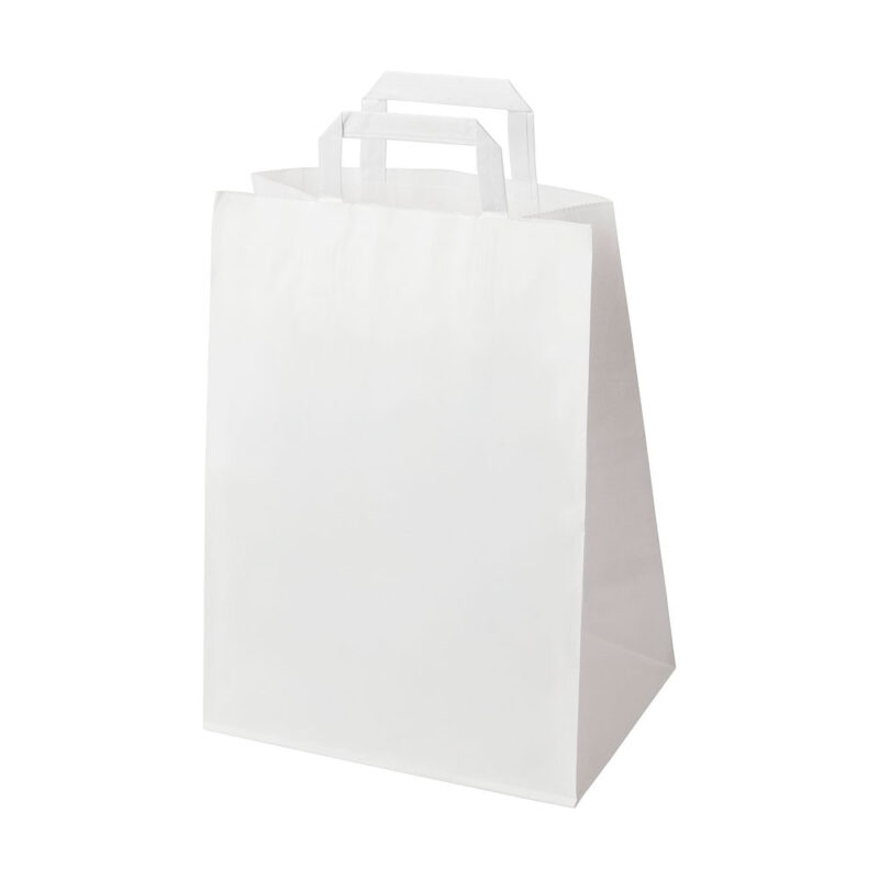 Papirspose Med Tryk 15p Hvid