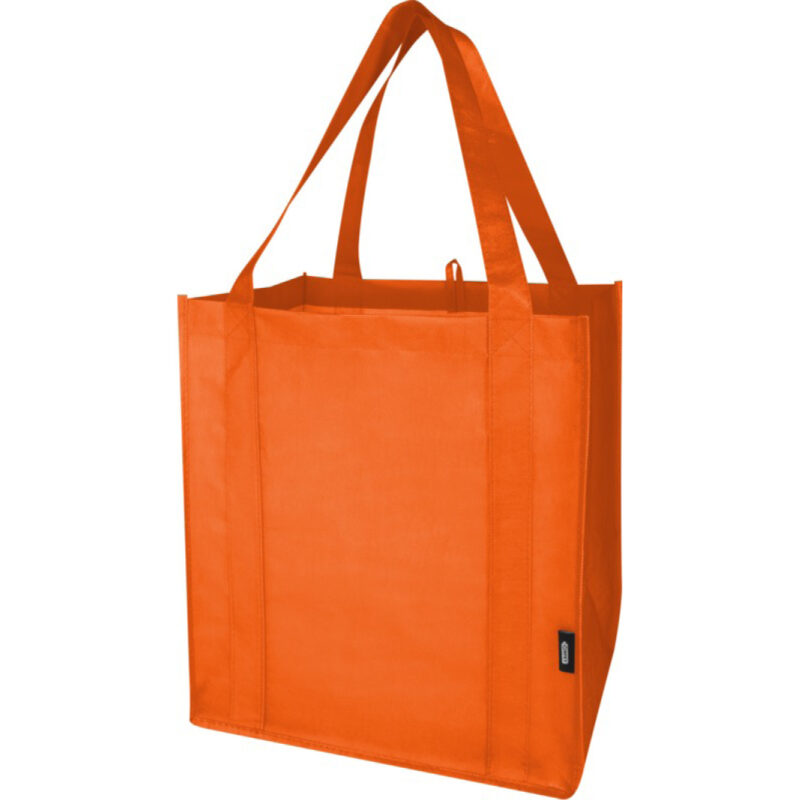 orange shoppere i genanvendt nonwoven